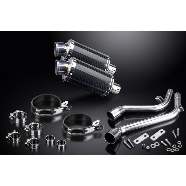 Delkevic slip-on kit Oval Carbon 225mm - NX650 Dominator 95-02