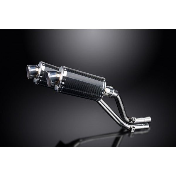 Delkevic slip-on kit Oval Carbon 225mm - NX650 Dominator 95-02