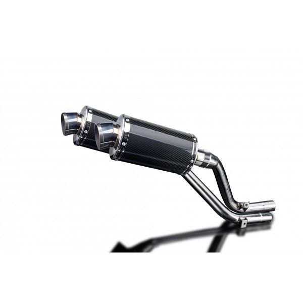 Delkevic slip-on kit Oval Carbon 225mm - NX650 Dominator 95-02