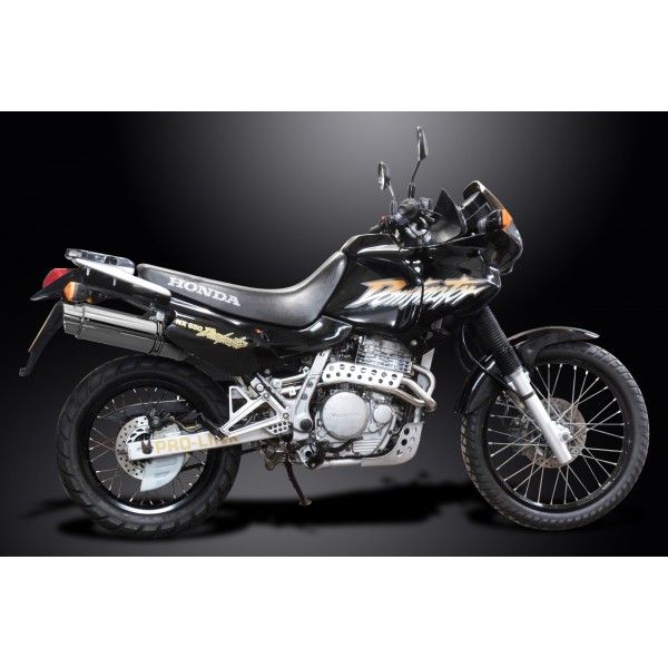 Delkevic slip-on kit Round RVS 350mm - NX650 Dominator 95-02