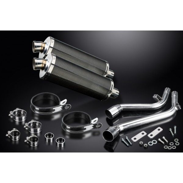 Delkevic slip-on kit Oval Carbon 350mm - NX650 Dominator 95-02