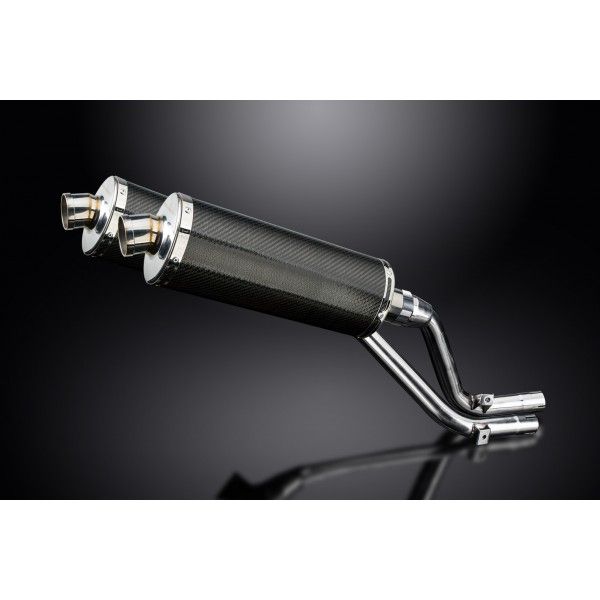 Delkevic slip-on kit Oval Carbon 350mm - NX650 Dominator 95-02