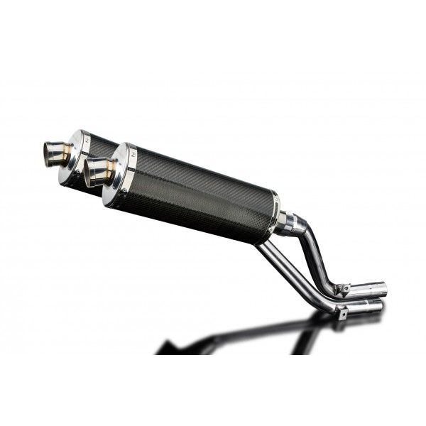 Delkevic slip-on kit Oval Carbon 350mm - NX650 Dominator 95-02