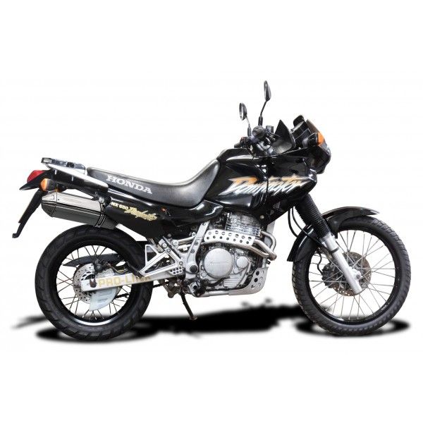 Delkevic slip-on kit Tri-Oval RVS 320mm - NX650 Dominator 95-02