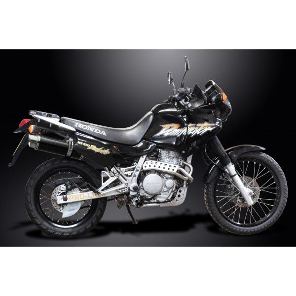 Delkevic slip-on kit Round Carbon 350mm - NX650 Dominator 95-02