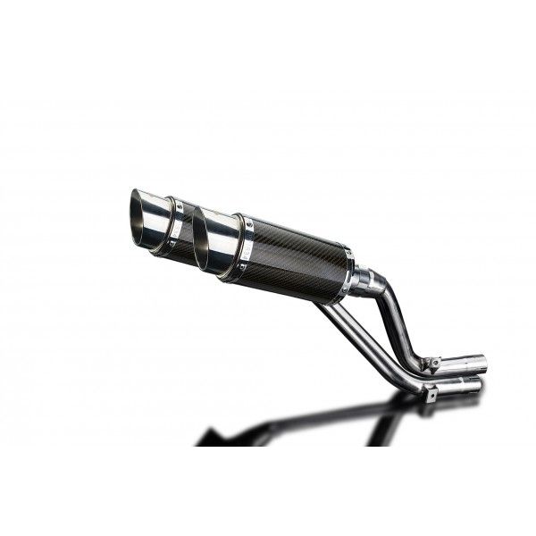 Delkevic slip-on kit Round Carbon 200mm - NX650 Dominator 95-02