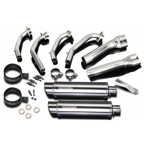 Delkevic volledig systeem Round RVS 350mm - GL1100 GOLDWING (1980-1983)