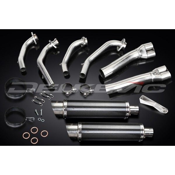 Delkevic volledig systeem Round Carbon 350mm - GL1000K/Z GOLDWING (1975-1979)