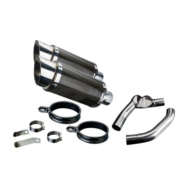 Delkevic slip-on kit Round Carbon 200mm - CBR1000F (1987-1999)