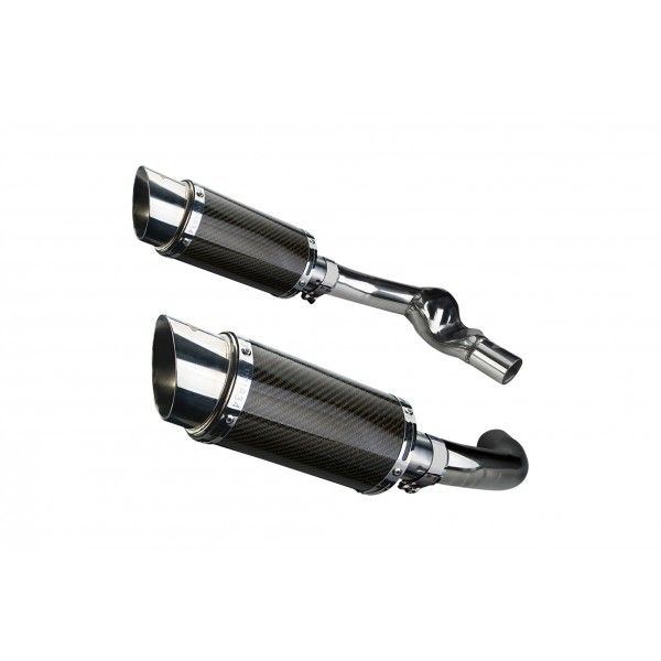 Delkevic slip-on kit Round Carbon 200mm - CBR1000F (1987-1999)