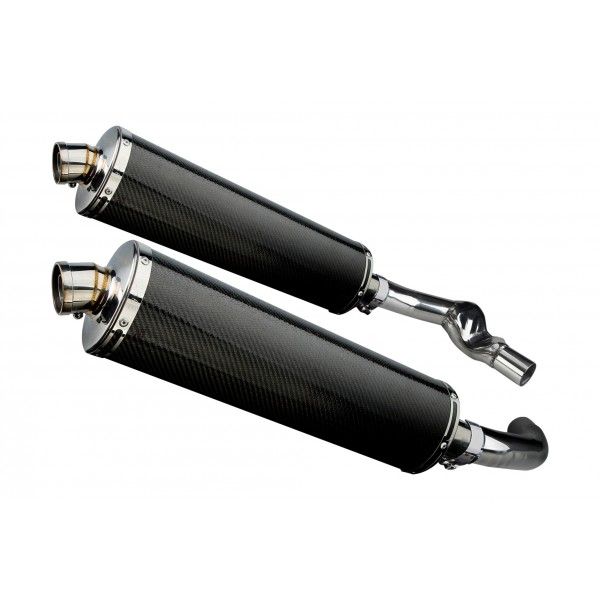 Delkevic slip-on kit Oval Carbon 450mm - CBR1000F (1987-1999)