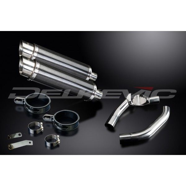 Delkevic slip-on kit Round Carbon 350mm - CBR1000F (1987-1999)