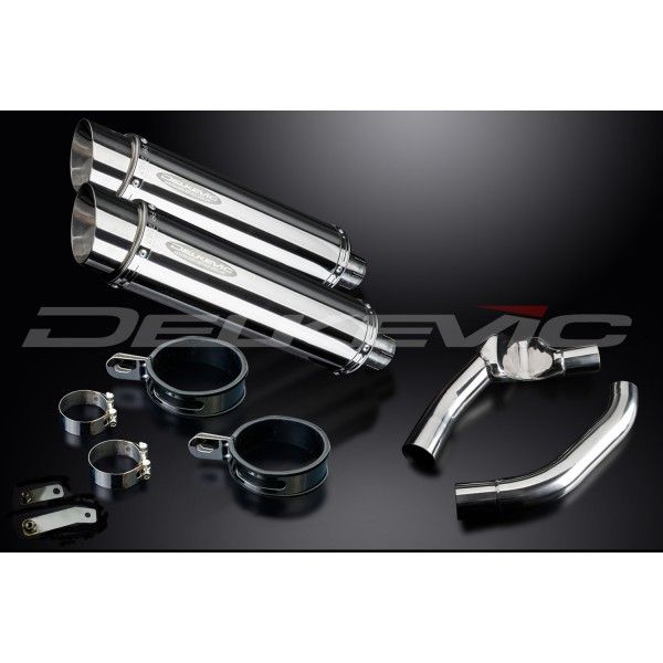Delkevic slip-on kit Round RVS 350mm - CBR1000F (1987-1999)