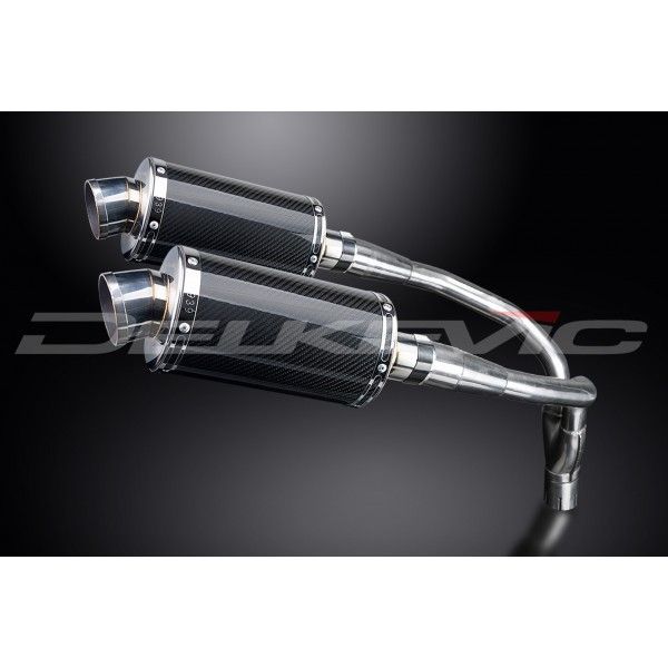 Delkevic slip-on kit Oval Carbon 225mm - CB900F HORNET (2001-2009)