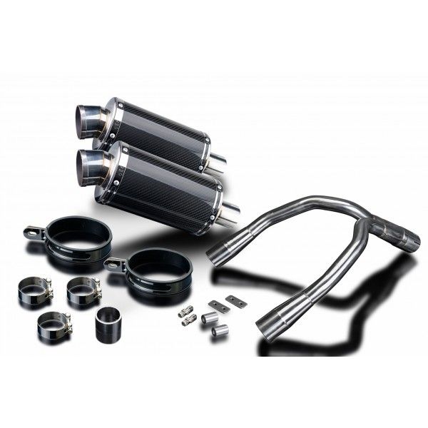 Delkevic slip-on kit Oval Carbon 225mm - CB900F HORNET (2001-2009)