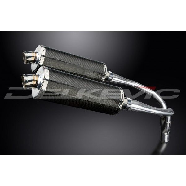 Delkevic slip-on kit Oval Carbon 350mm - CB900F HORNET (2001-2009)