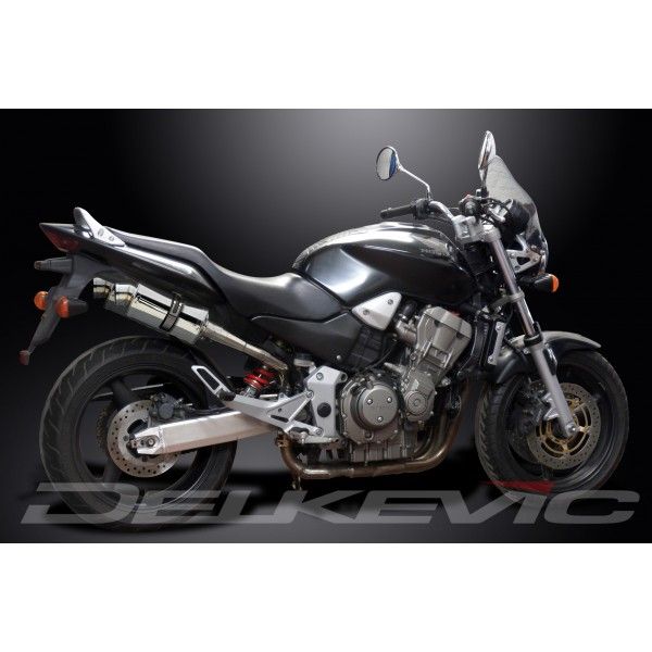 Delkevic slip-on kit Oval RVS 225mm - CB900F HORNET (2001-2009)