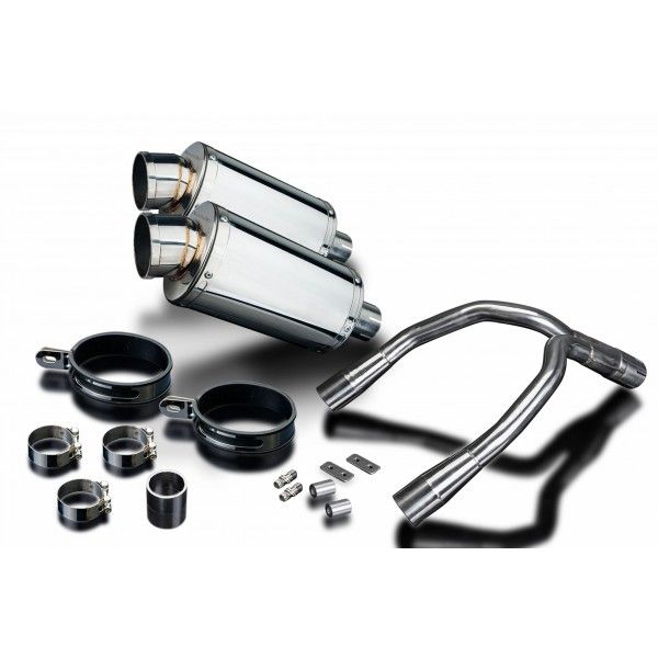 Delkevic slip-on kit Oval RVS 225mm - CB900F HORNET (2001-2009)