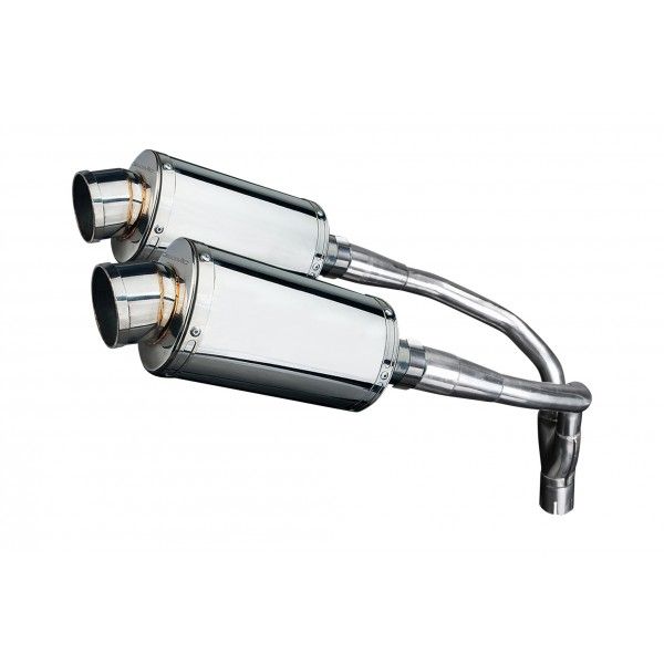 Delkevic slip-on kit Oval RVS 225mm - CB900F HORNET (2001-2009)