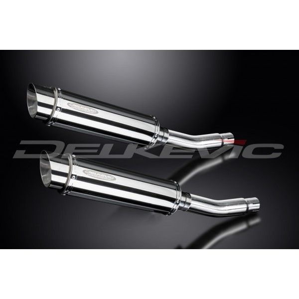 Delkevic slip-on kit Round RVS 350mm - CB500T (1975-1976)