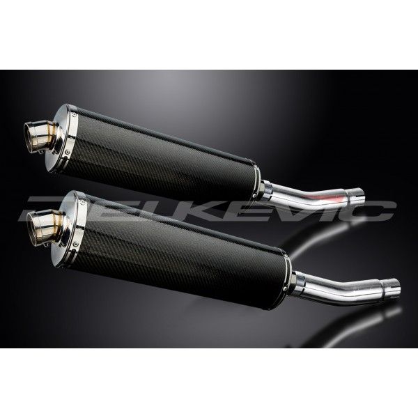 Delkevic slip-on kit Oval Carbon 450mm - CB500T (1975-1976)