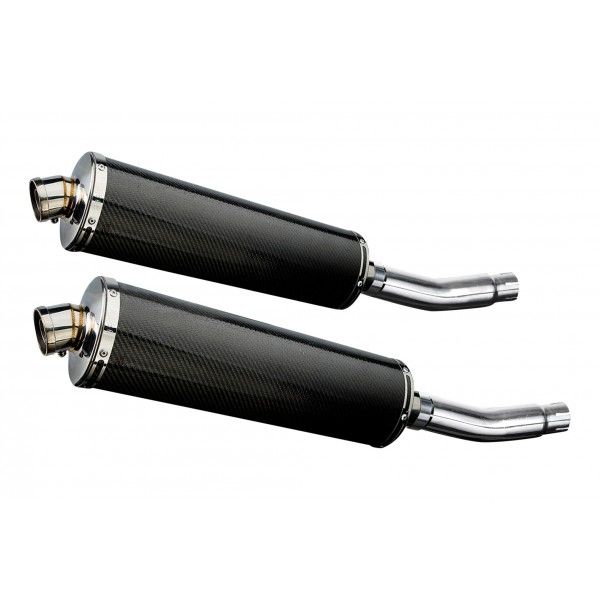 Delkevic slip-on kit Oval Carbon 450mm - CB500T (1975-1976)