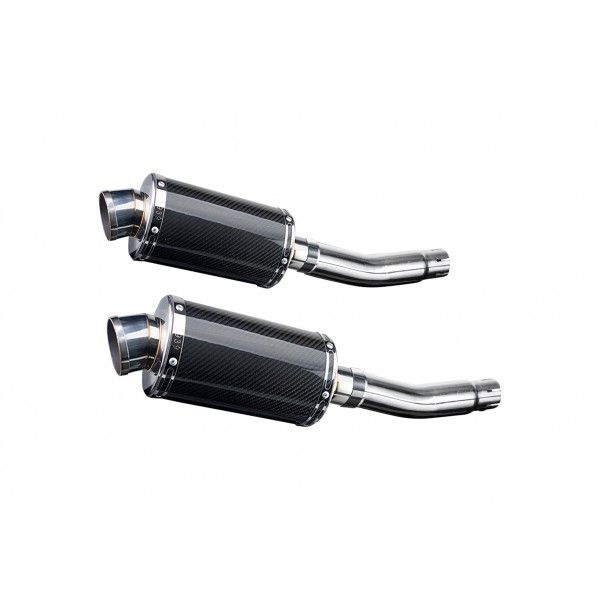 Delkevic slip-on kit Oval Carbon 225mm - CB500T (1975-1976)