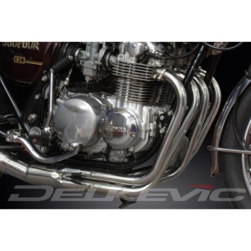 Delkevic volledig systeem Megaphone RVS 550mm - CB550K (1977-1978)
