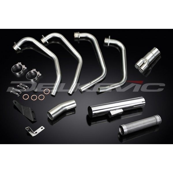 Delkevic volledig systeem Short Straight RVS 350mm - CB750C (1980-1983)