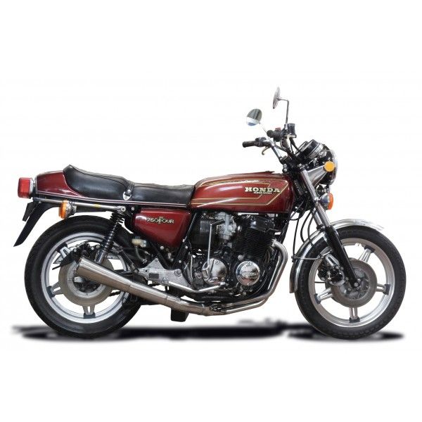 Delkevic volledig systeem Megaphone RVS 550mm - CB750F2 (1977-1978)