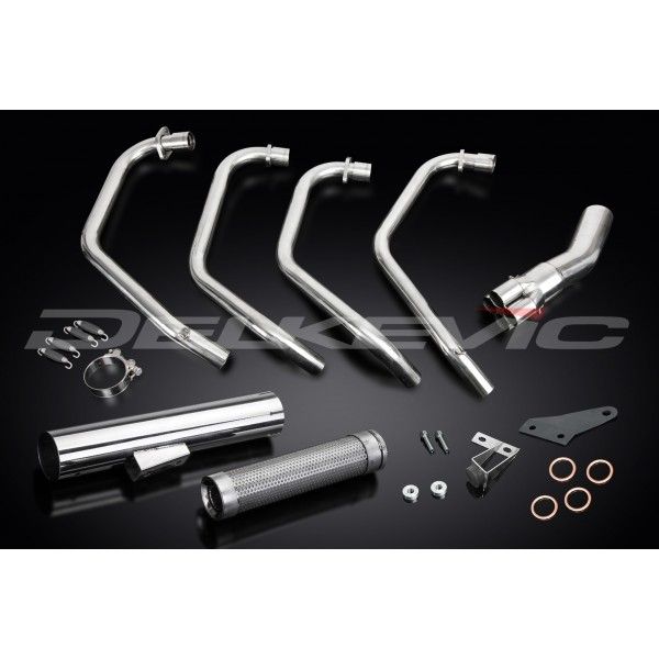 Delkevic volledig systeem Short Straight RVS 350mm - CB750F2 (1977-1978)