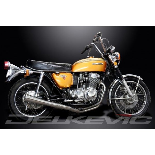 Delkevic volledig systeem Megaphone RVS 550mm - CB750 (K) SOHC (1969-1976)