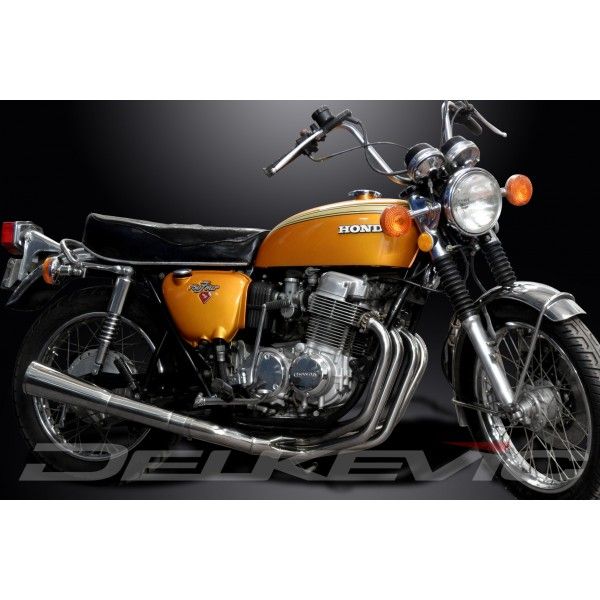 Delkevic volledig systeem Megaphone RVS 550mm - CB750 (K) SOHC (1969-1976)