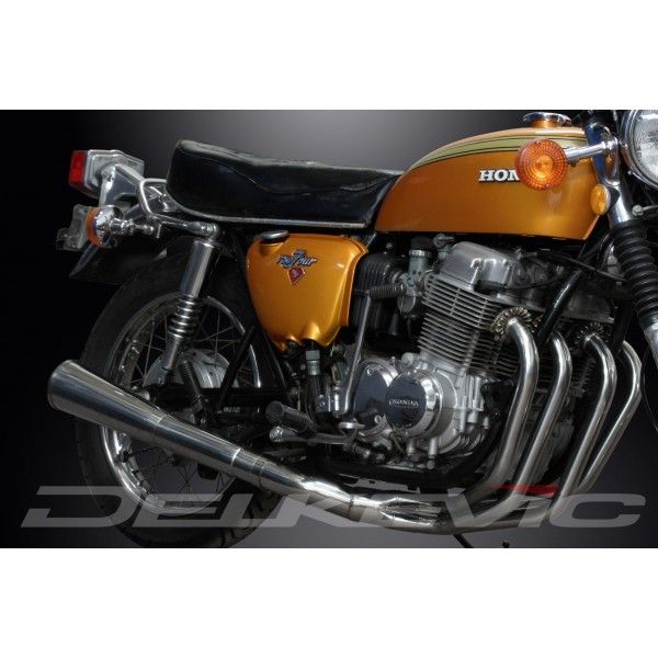 Delkevic volledig systeem Megaphone RVS 550mm - CB750 (K) SOHC (1969-1976)