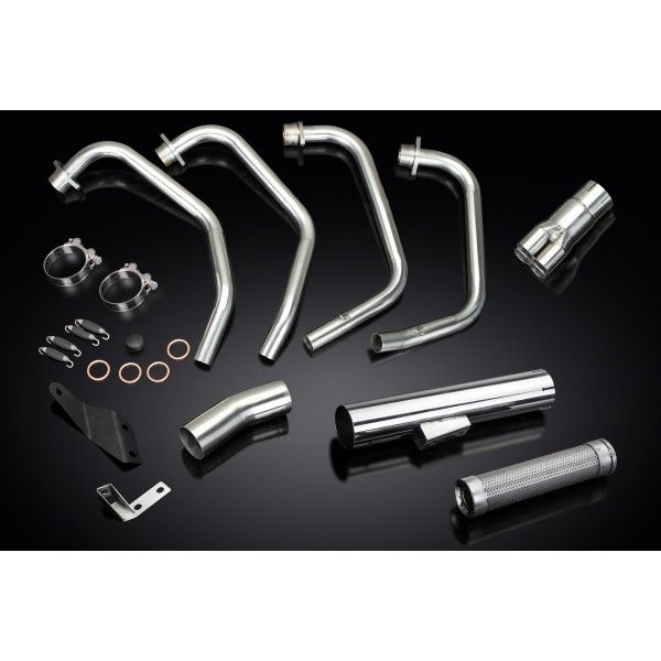 Delkevic volledig systeem Short Straight RVS 350mm - CB750K DOHC (1978-1983)