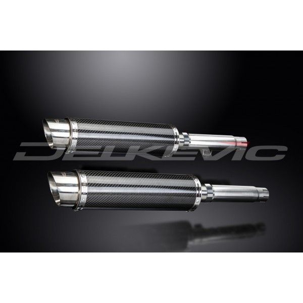 Delkevic slip-on kit Round Carbon 350mm - CB450K3-K7 (1970-1974)