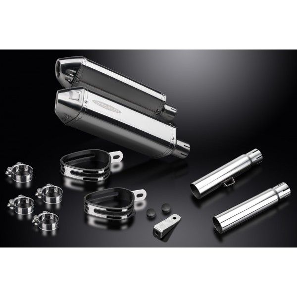 Delkevic slip-on kit Tri-Oval RVS 320mm - CB450K3-K7 (1970-1974)