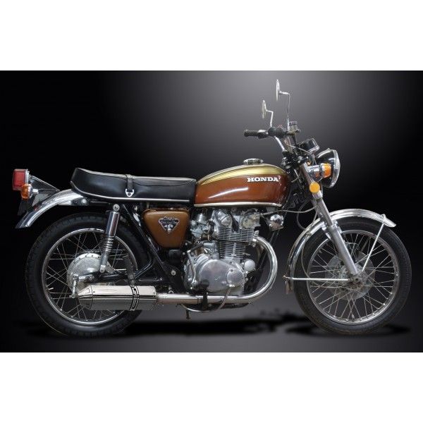 Delkevic slip-on kit Tri-Oval RVS 320mm - CB450K3-K7 (1970-1974)