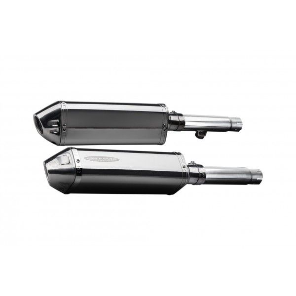 Delkevic slip-on kit Tri-Oval RVS 320mm - CB450K3-K7 (1970-1974)