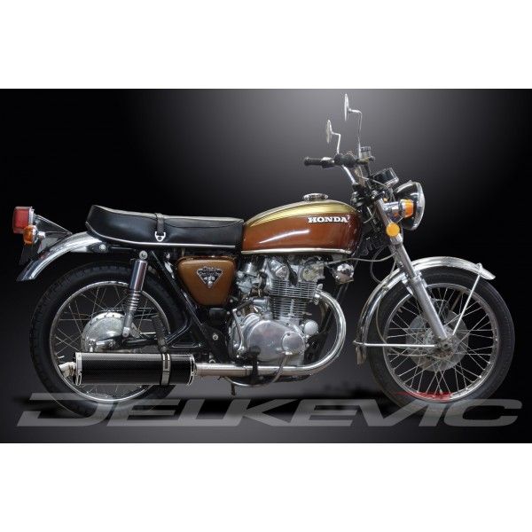 Delkevic slip-on kit Oval Carbon 450mm - CB450K3-K7 (1970-1974)