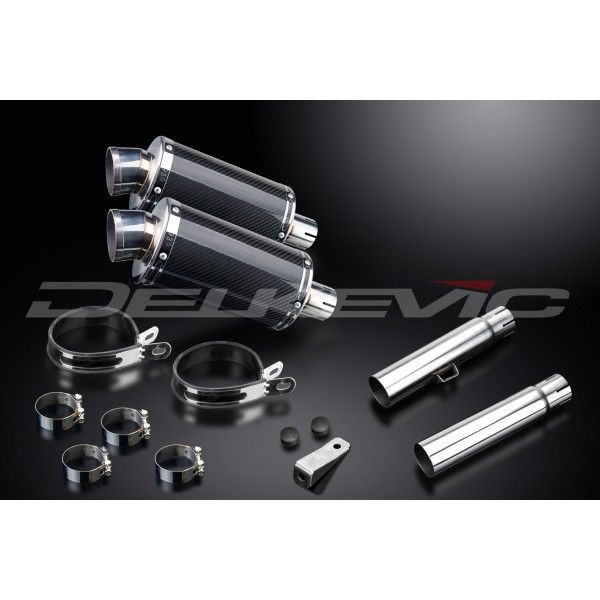 Delkevic slip-on kit Oval Carbon 225mm - CB450K3-K7 (1970-1974)