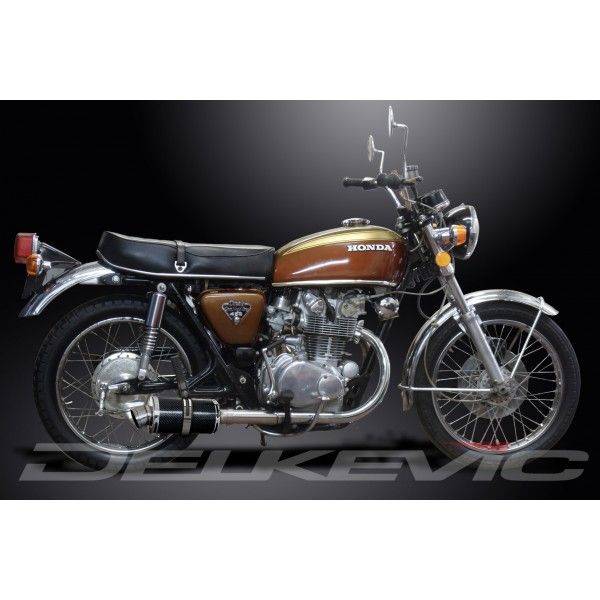 Delkevic slip-on kit Oval Carbon 225mm - CB450K3-K7 (1970-1974)
