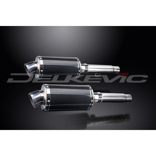 Delkevic slip-on kit Oval Carbon 225mm - CB450K3-K7 (1970-1974)
