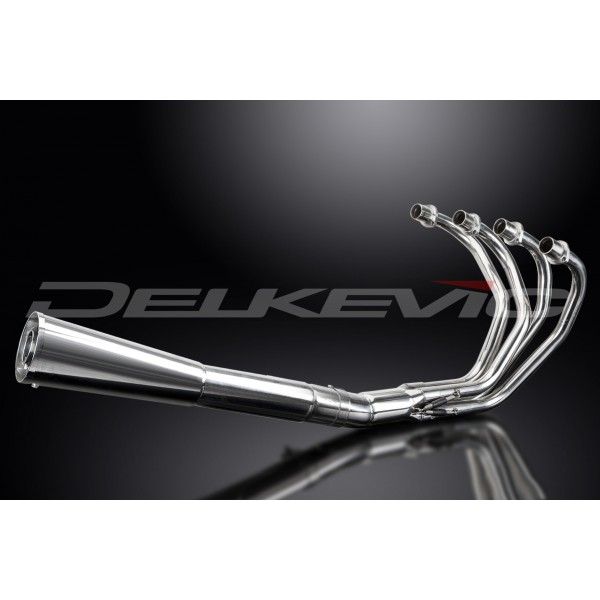 Delkevic volledig systeem Megaphone RVS 550mm - CB350F CB350 FOUR (1972-1974)