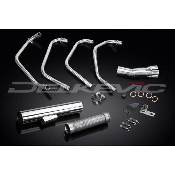 Delkevic volledig systeem Short Straight RVS 350mm - CB500FOUR (1971-1973)