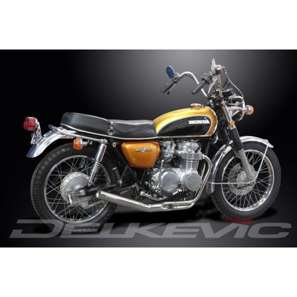 Delkevic volledig systeem Short Straight RVS 350mm - CB500FOUR (1971-1973)