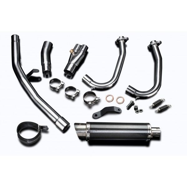 Delkevic volledig systeem Round Carbon 350mm - NINJA 400 2018-20 Z400 2019