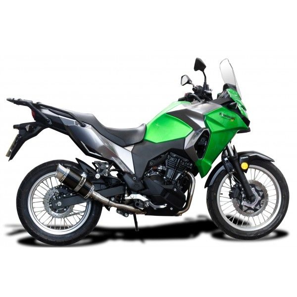 Delkevic volledig systeem Round Carbon 200mm - VERSYS 300X (2017-2020)
