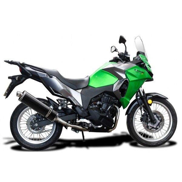 Delkevic volledig systeem Oval Carbon 450mm - VERSYS 300X (2017-2020)