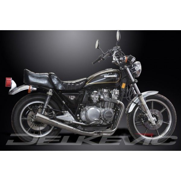Delkevic volledig systeem Megaphone RVS 550mm - Z750LTD KZ750H (1980-1983)